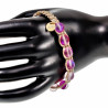 15cm - 19cm Dames Lichtbruin Macramé Armband met Matroze Kristallen