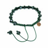 Macramé Armband met Groene Kristallen - Groene Shamballa Armband