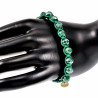 Macramé Armband met Groene Kristallen - Groene Shamballa Armband