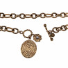 Dottilove Ovale Schakelketting met Slangenhanger - 14k Goud RVS