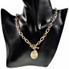 Dottilove Ovale Schakelketting met Slangenhanger - 14k Goud RVS