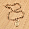 Dottilove Ovale Schakelketting met Slangenhanger - 14k Goud RVS