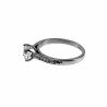 Ring Dames - Gepolijst RVS - Solitaire Ring - Verlolvingsring - Ring met Zirkoniasteen