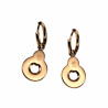 ∅14mm Oorbellen Dames - Gold Plating RVS - Oorringen met Hanger - Dangle Oorbellen Dolttilove