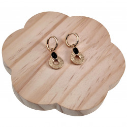∅14mm Oorbellen Dames - Gold Plating RVS - Oorringen met Hanger - Dangle Oorbellen Dolttilove