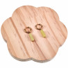 ∅12mm Oorringen met Citroengele Natuursteen Hanger - Gold Plated RVS