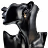 ∅11mm Gold Plated RVS - Oorringen met Zoetwaterparel en Sterhangers