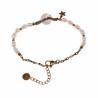 Armband Dames - Gold Plated RVS - Zoetwaterparels Armband Verstelbaar