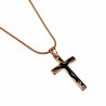 Kruishanger met Slangenketting Dames - Roséverguld - Tweedelige set