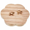 ∅14mm Oorringen Dames - Verguld RVS - Oorbellen met Drie Bolhangers