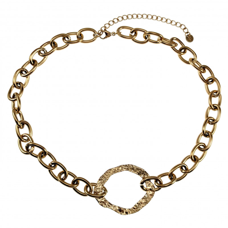42 tot 49cm Ketting Dames - Gold Plated RVS - Ovale Schakelketting 42 tot 49cm Ketting Dames - Gold Plated RVS - Ovale Schakelketting