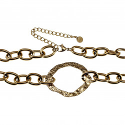 42 tot 49cm Ketting Dames - Gold Plated RVS - Ovale Schakelketting