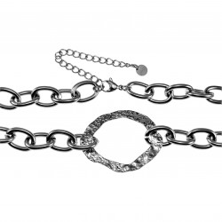 42 tot 49cm Ketting Dames - Gepolijst RVS - Ovale Schakelketting - Dottilove Ketting - Verstelbaar- Grof-Design