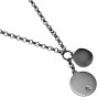 51 tot 59cm -  RVS - Ronde Schakelketting met Twee Medaillons Dames
