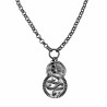 51 tot 59cm -  RVS - Ronde Schakelketting met Twee Medaillons Dames