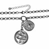 51 tot 59cm -  RVS - Ronde Schakelketting met Twee Medaillons Dames