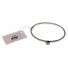 Bangle Dames - RVS Stijve Armband met Ondoorzichtige Lichtroze Zirkonia