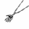 Dames - Rope Oval Ketting met Babyhandje Hanger - Gerhodineerd