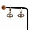 Oorbellen Dames - Verguld RVS - Oorringen met Oog van Horus Hanger