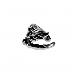 Fake Helix Piercing Unisex - RVS Zilvekleur - Engelenvleugels Klem Oorbellen - Oorpiercing - Nep Helix - Dames - Heren