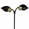 ∅12mm Oorbellen Dames - RVS - Oorknopjes met Geel Kattenoog Kristal