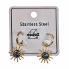 ∅14mm x 2mm Oorbellen Dames - Verguld RVS - Ooringen met Zonnehanger