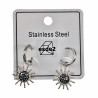 ∅14mm x 2mm Oorbellen Dames - Gepolijst RVS - Ooringen met Zonnehanger