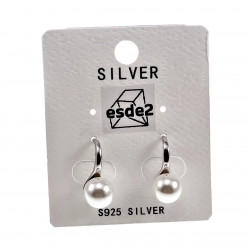 Oorbellen Dames - S925 Sterling Zilver - Haakoorbellen met Parel