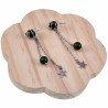 Dames RVS Lange Oorbellen met Groene Jade-Steen en Ketting met Ster