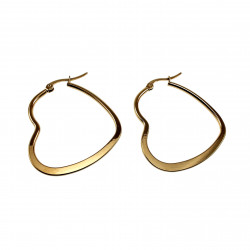 ∅35mm Oorbellen Dames - Verguld RVS - Hart Oorringen