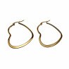 ∅35mm Oorbellen Dames - Verguld RVS - Hart Oorringen