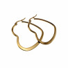 ∅35mm Oorbellen Dames - Verguld RVS - Hart Oorringen
