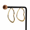 ∅35mm Oorbellen Dames - Verguld RVS - Hart Oorringen