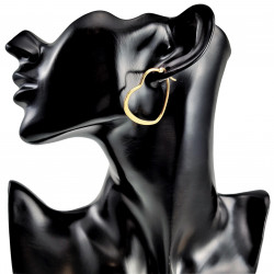 ∅35mm Oorbellen Dames - Verguld RVS - Hart Oorringen
