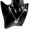 44cm Ketting Dames Verguld RVS Ovale Schakelketting met Hart-T-Sluiting