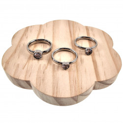 Ring Dames - Gepolijst RVS - Set 3-ringen - Ringen met Hart en Ronde Zirkoniasteen