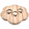 Ring Dames - Gepolijst RVS - Set 3-ringen - Ringen met Hart en Ronde Zirkoniasteen
