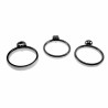 Ring Dames - Gepolijst RVS - Set 3-ringen - Ringen met Hart en Ronde Zirkoniasteen