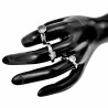 Ring Dames - Gepolijst RVS - Set 3-ringen - Ringen met Hart en Ronde Zirkoniasteen