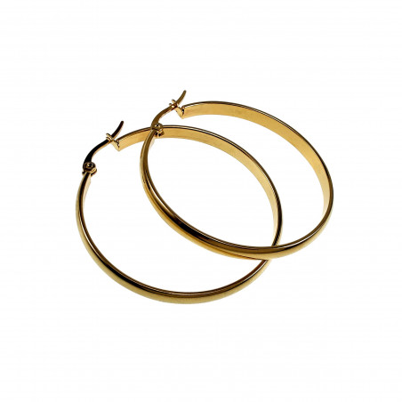 ∅40mm x 4mm Oorringen Dames - Verguld RVS - Oorbellen