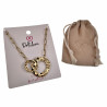 Gold Plated RVS Paperclip Schakelketting met Ronde Hangers Verstelbaar