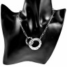 Dames RVS Paperclip Schakelketting met Ronde Hangers Verstelbaar