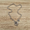 Dames RVS Paperclip Schakelketting met Ronde Hangers Verstelbaar