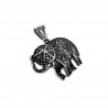 60cm x 3mm Jasseron-ketting met Olifanten Hanger Unisex - RVS - Gelukkige Olifantenhanger Ketting Dames - Heren