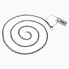 60cm x 3mm Jasseron-Ketting met 27mm Levensboom Hanger Unisex - Gepolijst RVS - Levensboom hanger Ketting - Dames - Heren