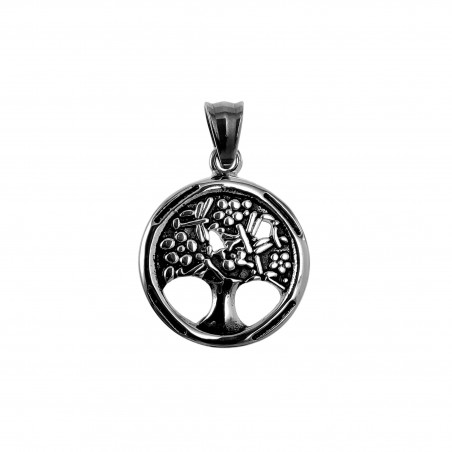 27mm Levensboom Hanger Unisex - RVS - Levensboomhanger - Medaillon