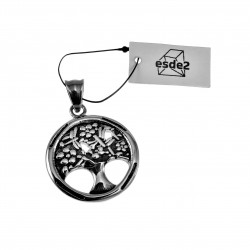 60cm x 3mm Jasseron-Ketting met 27mm Levensboom Hanger Unisex - Gepolijst RVS - Levensboom hanger Ketting - Dames - Heren