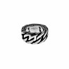 Ring Unisex - Gepolijst RVS - 10mm Brede Gourmet-Schakelring Dames - Heren