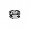 Ring Unisex - Gepolijst RVS - 10mm Brede Gourmet-Schakelring Dames - Heren