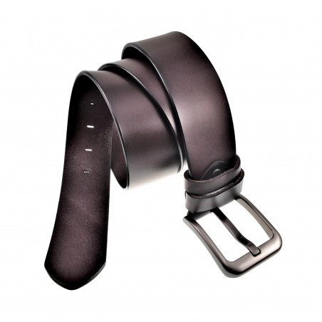 Leren Riem Heren - 100% Echt Leer - Donker Roodbruin Riem - Brede Riem